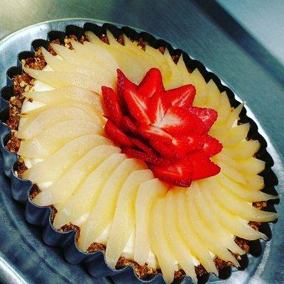 Strawberry-Pear Mascarpone Tart