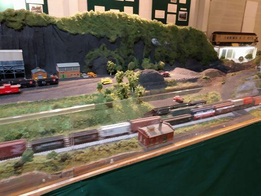 HO-scale model train layout