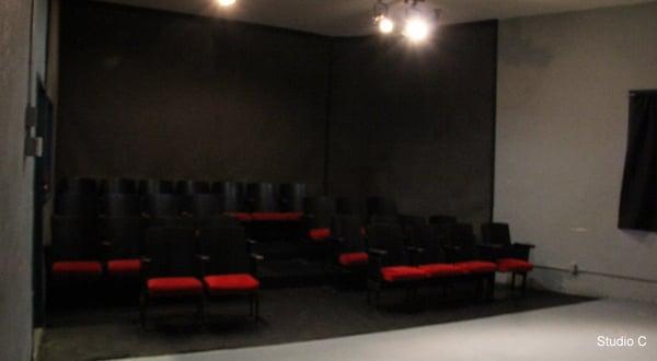 Studio C - Rehearsal room - full stage - lighting and theatre seats (Props and set pieces available as well