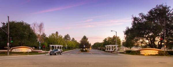 Rancho Conejo entry in the early morning