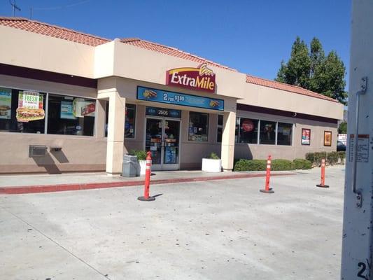 the cones block the handicap parking. They are here everyday people don't park in front