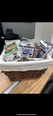 Snacks for the office patients