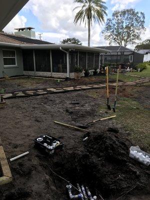 Small little landscape and sod job