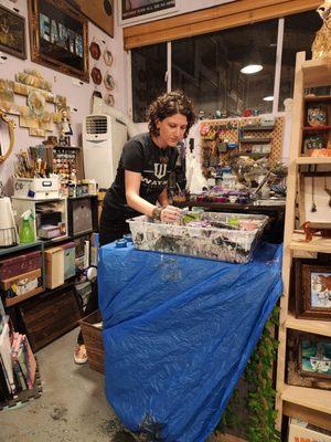 Take a class and learn to make Acrylic pour art! Super fun and all supplies are provided.