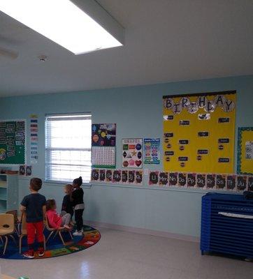 Children getting ready to play musical chairs!