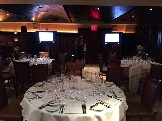 Corporate AV event at Del Posto in NYC