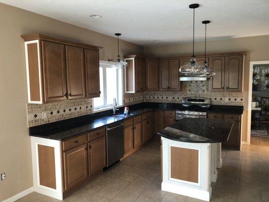 Refinishing kitchen cabinets!