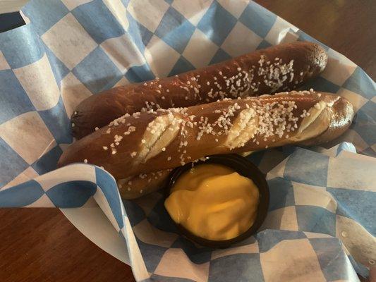 Pretzels with beer cheese