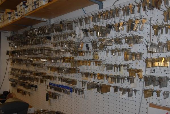 A section of our keys. We stock many rare and hard to find keys.