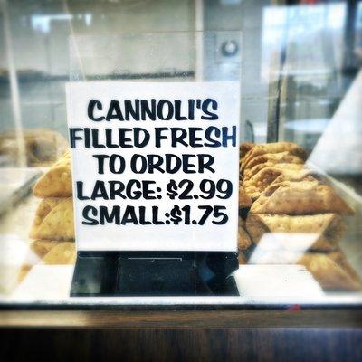 Cannoli to order