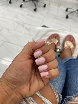 Dip mani and regular pedi.