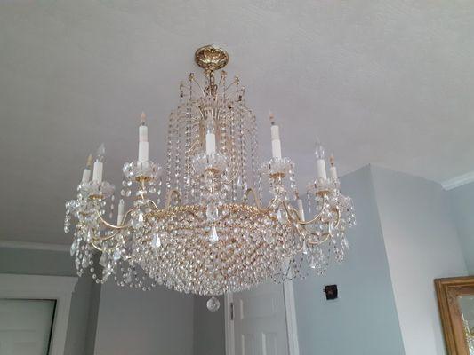 Look at this beautiful chandelier that was installed in a wonderful house near Linwood Ave.