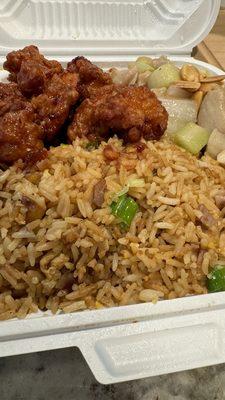 Barbecued Pork Fried Rice  Hunan Chicken Almond Chicken