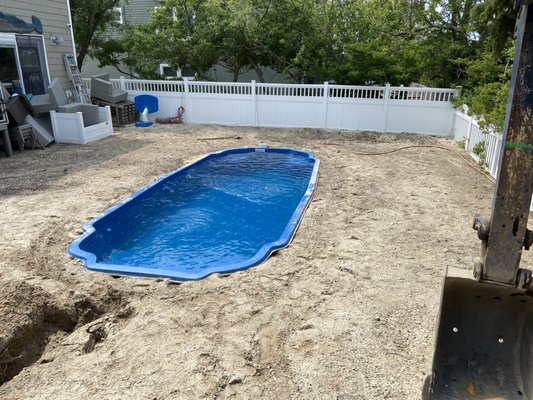 10x26 fiberglass pool on lbi nj