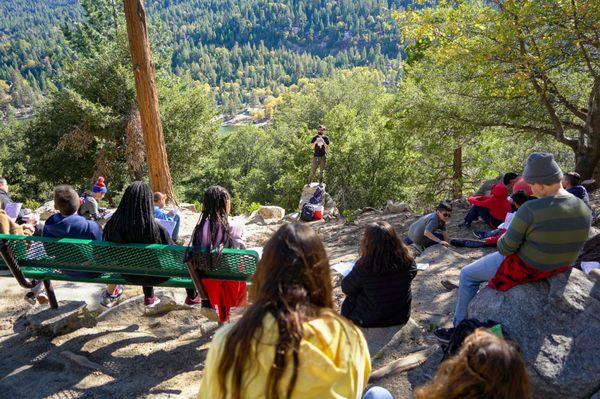 Middle school attends faith-based science camp every fall for 4 days and 3 nights.