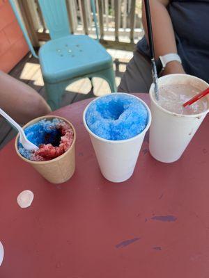 Sno ball and chocolate milkshake