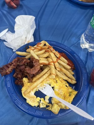 Eggs,bacon,fries