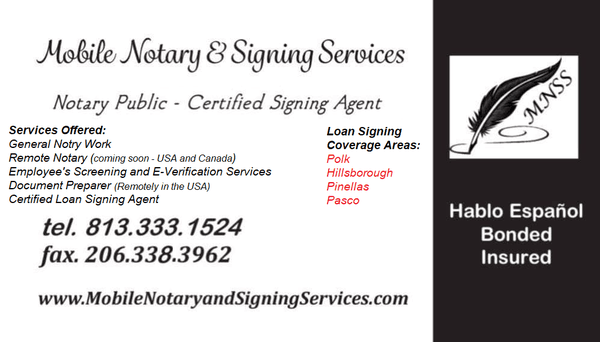 Mobile Notary and Signing Services