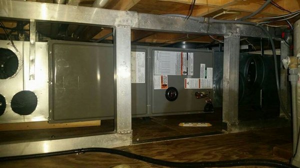 Air handler install on houseboat