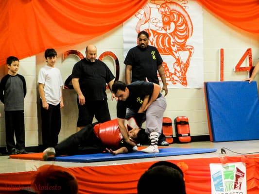 Demonstration at Modesto Chinese New Year celebration