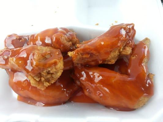 Yummy! Chicken wings with Chicago Mild sauce!