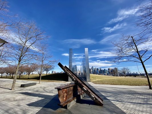 The memorial at Liberty State Park