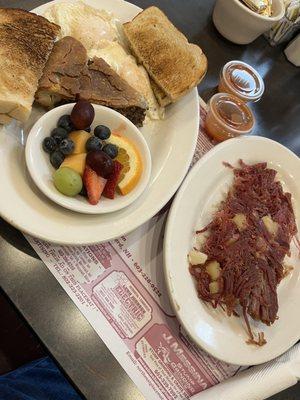 Meat Pie, Eggs, Housemade Corned Beef Hash