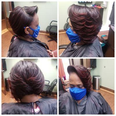 Natural Hair Layered Bob