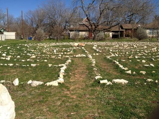 The labyrinth out back.