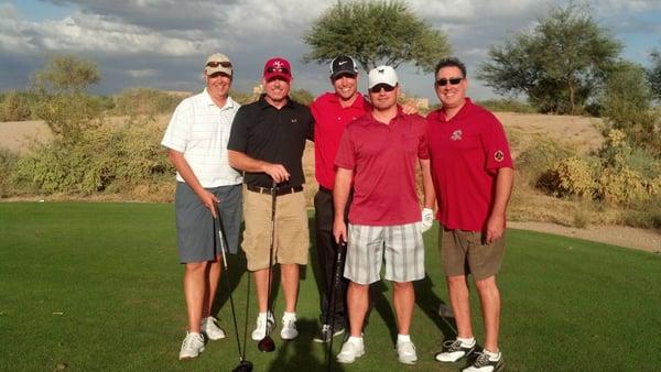 AOR Direct's Mike Horner and Chris Dompier at the Diamondbacks Charity Golf Tournament