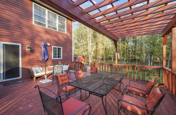 Gorgeous private deck on the back of this SOLD New Paltz Colonial Home.