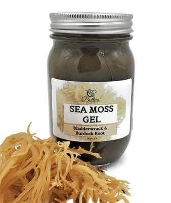 St. Lucia sea moss gel with bladderwrack and burdock root.