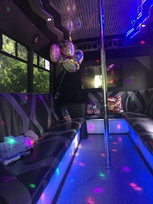 15 passenger bus doing teenagers party