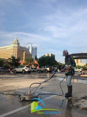 Parking lot cleaning