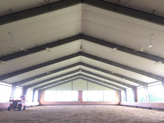 Equestrian Arena - Steel Bldg Triply Ceiling Install