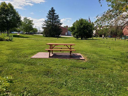 Couple of picnic tables.