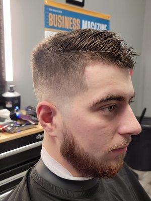 Mid Fade Comb Over