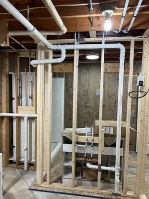 Basement bathroom install