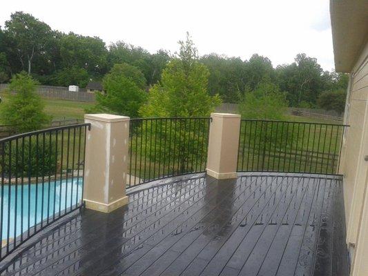 We replaced the balcony pan, floor and supports to improve stability and durability