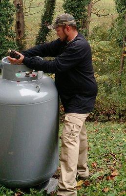 Thanks to these nice guys who came over to install a propane tank for me today.  They were professional, courteous and knowledgeable.