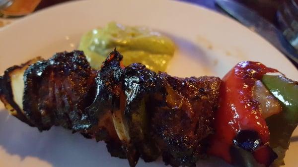 Spicy steak skewer. ...so so good