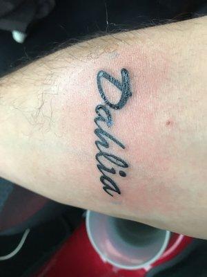 Daughter's name for my first tat.