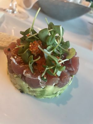 Close-up of the tuna tartare