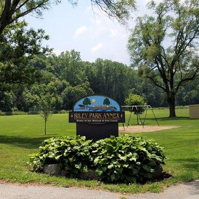 entrance to the annex with a small playground