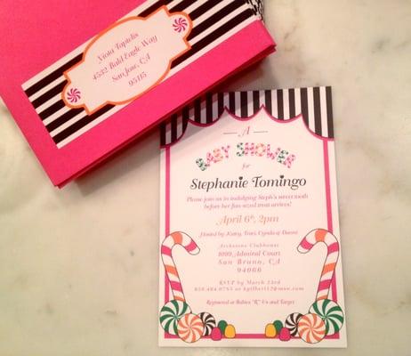 Candy Shoppe Baby Shower Invitation