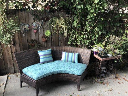 Sample of all of my patio cushions and pillows redone.