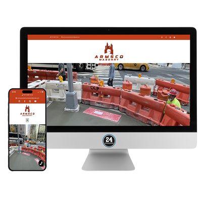 Website Designs NYC By 24 Hour Marketing - Armsco Construction