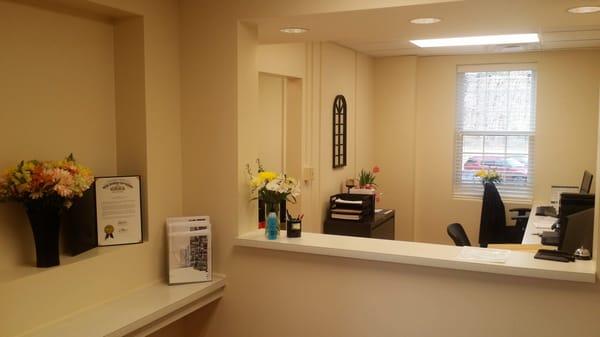 Clinic reception area.