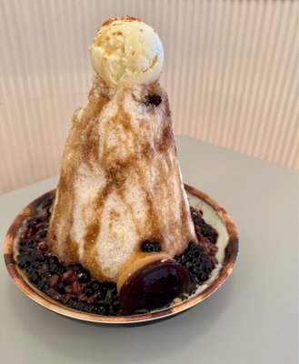 Black sugar boba milky shaved ice