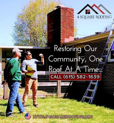 4 Square Roofing is proudly restoring our community one roof at a time!